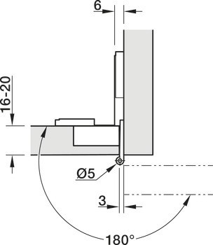 Objektový závěs, Model 2000 SM, vložená montáž