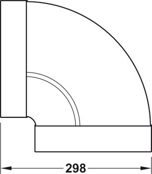 Oblouk Ⓖ, Plochý potrubní systém 150 OptimAiro, vodorovně