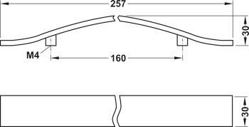 Oblouková úchytka, hliník
