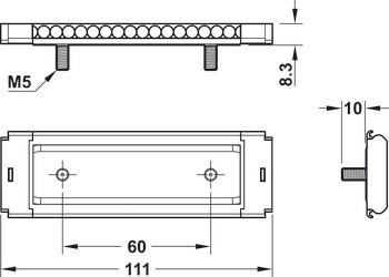 Obnovovací kuličkový vozík, pro lineární výsuvy 0115RC, Accuride