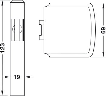 Ochrana závěsu, FAS 101, Abus, 123 mm