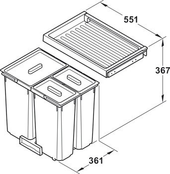 Odpadkové koše, Häfele