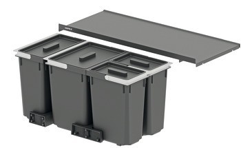 Odpadkové koše, 1 x 15, 1 x 23 a 2 x 10 litrů, Häfele