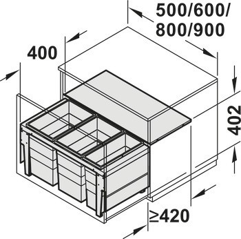Odpadkové koše, Hailo Triple XL