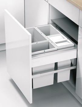 Odpadkové koše, Hailo Zargen Cargo pro Blum Tandembox antaro, s výsuvem třídiče odpadu Servo-Drive uno