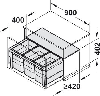 Odpadkové koše, Hailo Triple XL