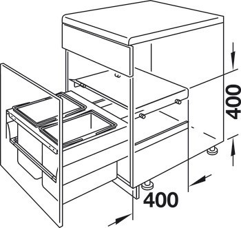Odpadkové koše, Hailo Zargen Cargo pro Blum Tandembox antaro