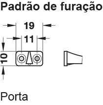 Omezovač úhlu otevření, plast, délka 200 mm