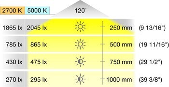 Osvětlovací LED páska, Häfele Loox5 LED 2070, 12 V, 8 mm, 3pólové (tunable white), 2 x 120 LED/m, 9,6 W/m, IP20