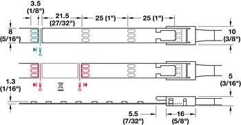 Osvětlovací LED páska, Häfele Loox5 LED 2070, 12 V, 8 mm, 3pólové (tunable white), 2 x 120 LED/m, 9,6 W/m, IP20