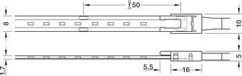 LED páska COB, Häfele Loox5 LED 3069, 24 V, COB, 8 mm, 2pólové (jednobarevné), 480 LED/m, 8 W/m, IP20