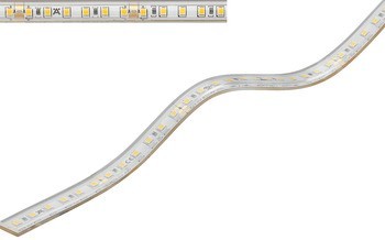 Osvětlovací LED páska v silikonovém pouzdru, Häfele Loox5 LED 3043, 24 V, 8 mm, 2pólové (jednobarevné), do drážky 10 x 4,8 mm, 120 LED/m, 4,8 W/m, IP44
