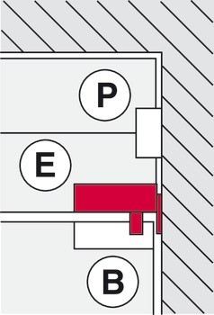 Otočné kování pro nadsvětlík, E, s podložkou k přišroubování pro montáž na stěnu, Startec