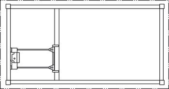 Otočný výsuv, pro 1 vkládací desku, pro stoly s rámovou konstrukcí
