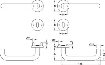 Pár dveřních klik, Startec LDH 2171