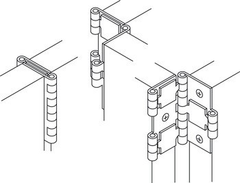 Paravanový závěs, trojdílný, pohyblivý v obou směrech