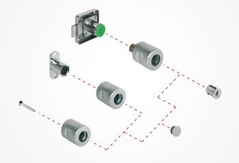 Pevný adaptér úchytky, Symo, Délka 33 mm, sériová výroba