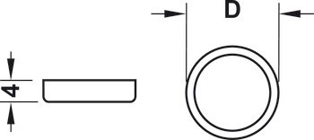 Plastový kluzák s efektem dorazu, c, kulatá