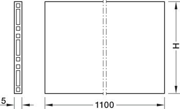 Plastový panel, pro systém vnitřní organizace zásuvky, Matrix Extra DD