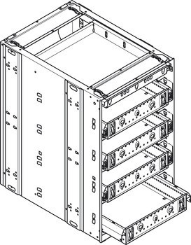 Plechový kontejner, Häfele Quick-Kit-C, výškové jednotky 1-3-3-3-3