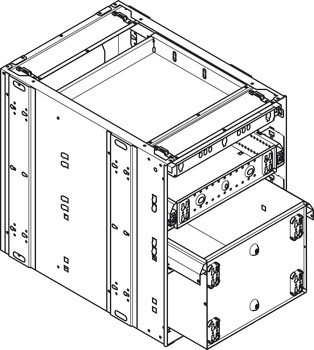 Plechový kontejner, Quick-Kit-800, výškové jednotky 1-3-6