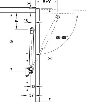 Plynová vzpěra, Klopna, samootevírací