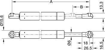 Plynová vzpěra, Klopna, samootevírací