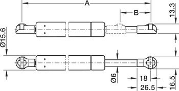 Plynová vzpěra, Klopna, samootevírací