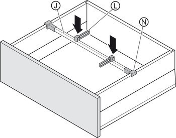 Podélné dělítko, Blum Orga-Line, pro Tandembox antaro