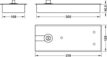 Podlahové zavírače, pro dvojčinné dveře, EN 2–4
