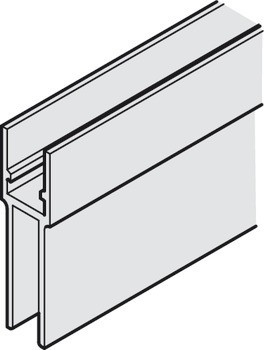 Podpěra a fixační profil pro sklo, pro tloušťku skla: 8–10 mm