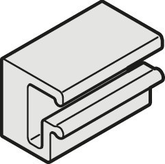 Podpěra, pro dvojitou pojezdovou kolejnici, pro Hawa Folding Concepta III