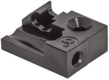 Podpěra, pro synchronizační tyč, pro systém zásuvkových výsuvů s bočnicí Häfele Matrix Box P Plus nebo Grass Nova Pro Scala