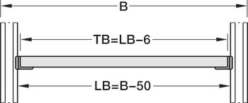 Podpěrka police, Häfele Versatile pro dřevěné police, pevné