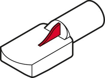 Podpěrka police, k nasunutí do vrtaného otvoru ⌀ 5 mm, ocel