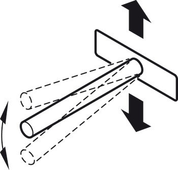 Podpěrka police, Montáž na stěnu, skrytá
