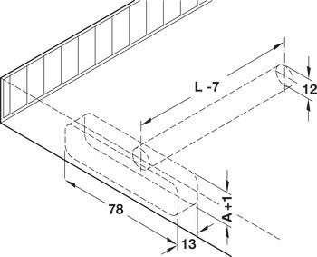 Podpěrka police, Montáž na stěnu, skrytá