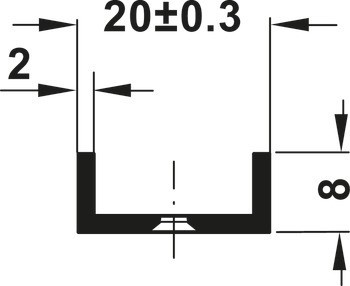 Podpěrná lišta police, Hliník, k přišroubování