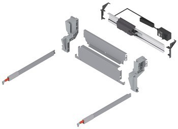 Pohon, Blum Servo-Drive uno výsuv třídiče odpadu, pro odpadkové koše k zavěšení na zásuvkové výsuvy s bočnicí