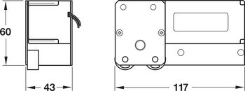 Pohon pro posuvné dveře, Pro celkovou hmotnost dveří do 80 kg