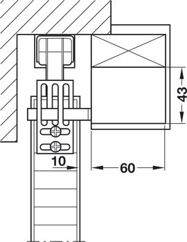 Pohon pro posuvné dveře, Pro celkovou hmotnost dveří do 80 kg