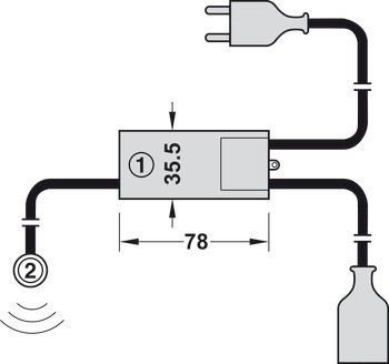 Pohybový spínač, Automatické zapínání/vypínání, 230 V