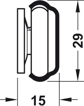 Pojezdová kolejnice, 29 mm, pro lineární výsuvy, nosnost 120 kg