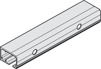 Pojezdová kolejnice, předvrtaná, 47,5 x 31 mm (Š x V)