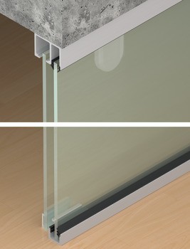 Pojezdová kolejnice, S pevným zasklením