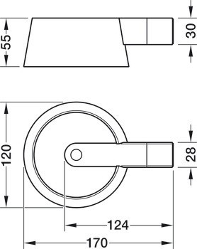 Postelová lampička (stínítko lampy), Häfele Loox5 LED 3111, plast