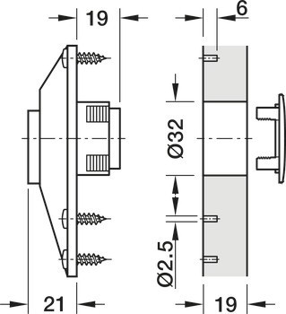 Pouzdro k naražení, Bodové zavěšení