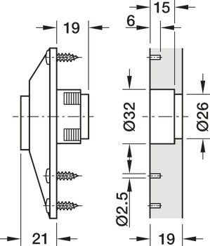 Pouzdro k naražení, Bodové zavěšení