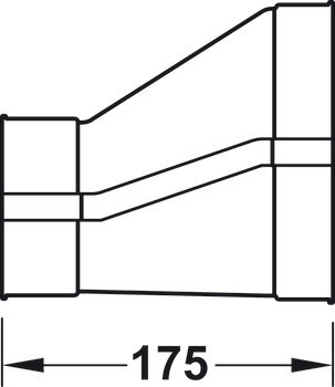 Přechodový díl Ⓒ, plochý potrubní systém 150 optimAIRo