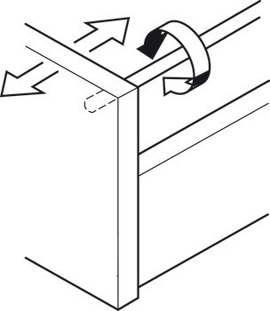Příčný reling, Blum Metabox